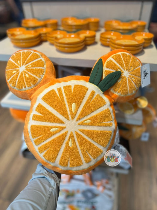 DLR/WDW - Mickey & Minnie's Fruit Stand 2026 - Orange Cushion Pillow