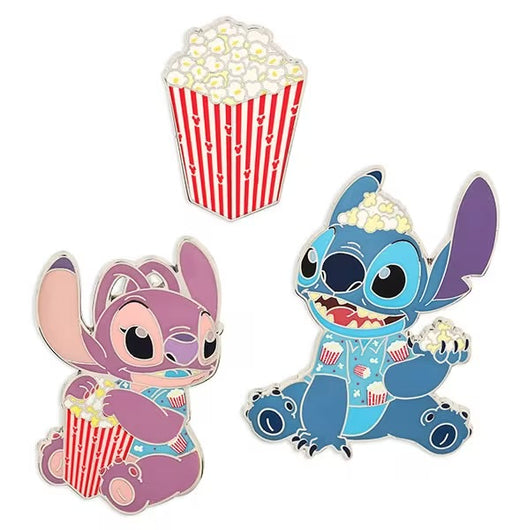 DLR/WDW - Stitch Attacks Snacks Limited Released Disney Pin Set - 2/12 Popcorn