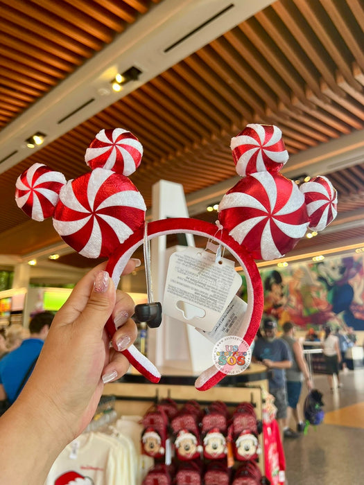 DLR/WDW - Christmas 2025 - Mickey Icon Peppermint Candy Headband