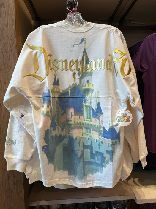 DLR - Disneyland 70th Castle  - Spirit Jersey Goil Foil Park Logo Cream Pullover (Adult)