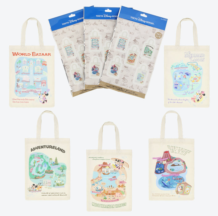TDR - Tokyo Disney Resort "Park Map Motif" Collection - Secret Tote Bag (Release Date: July 11, 2024)
