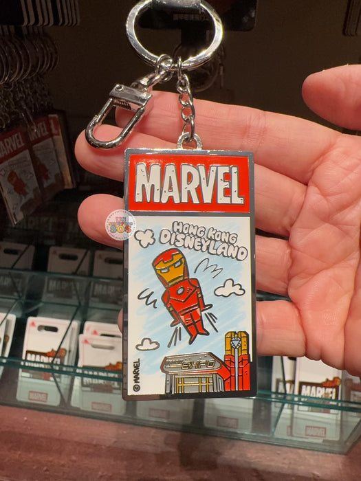 HKDL -  2026 Iron Man Collection x ‘Hong Kong Disneyland’ Wordings "Stark Expo" Keychain