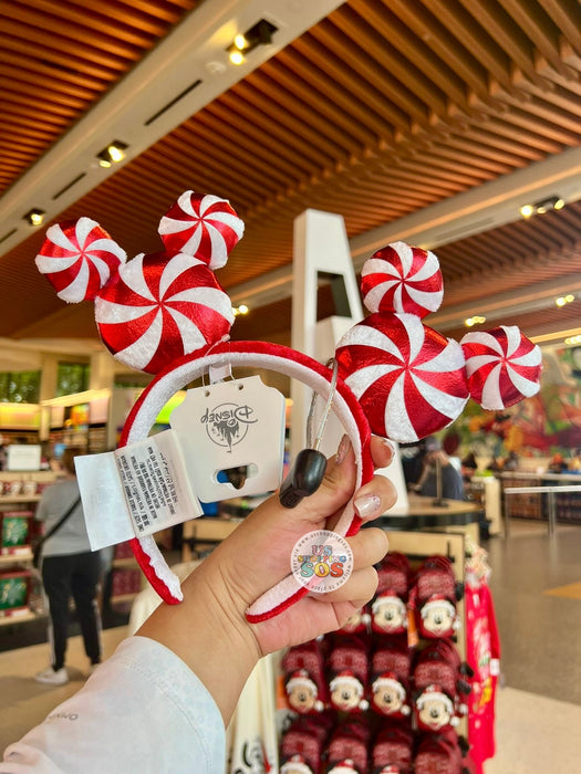 DLR/WDW - Christmas 2025 - Mickey Icon Peppermint Candy Headband