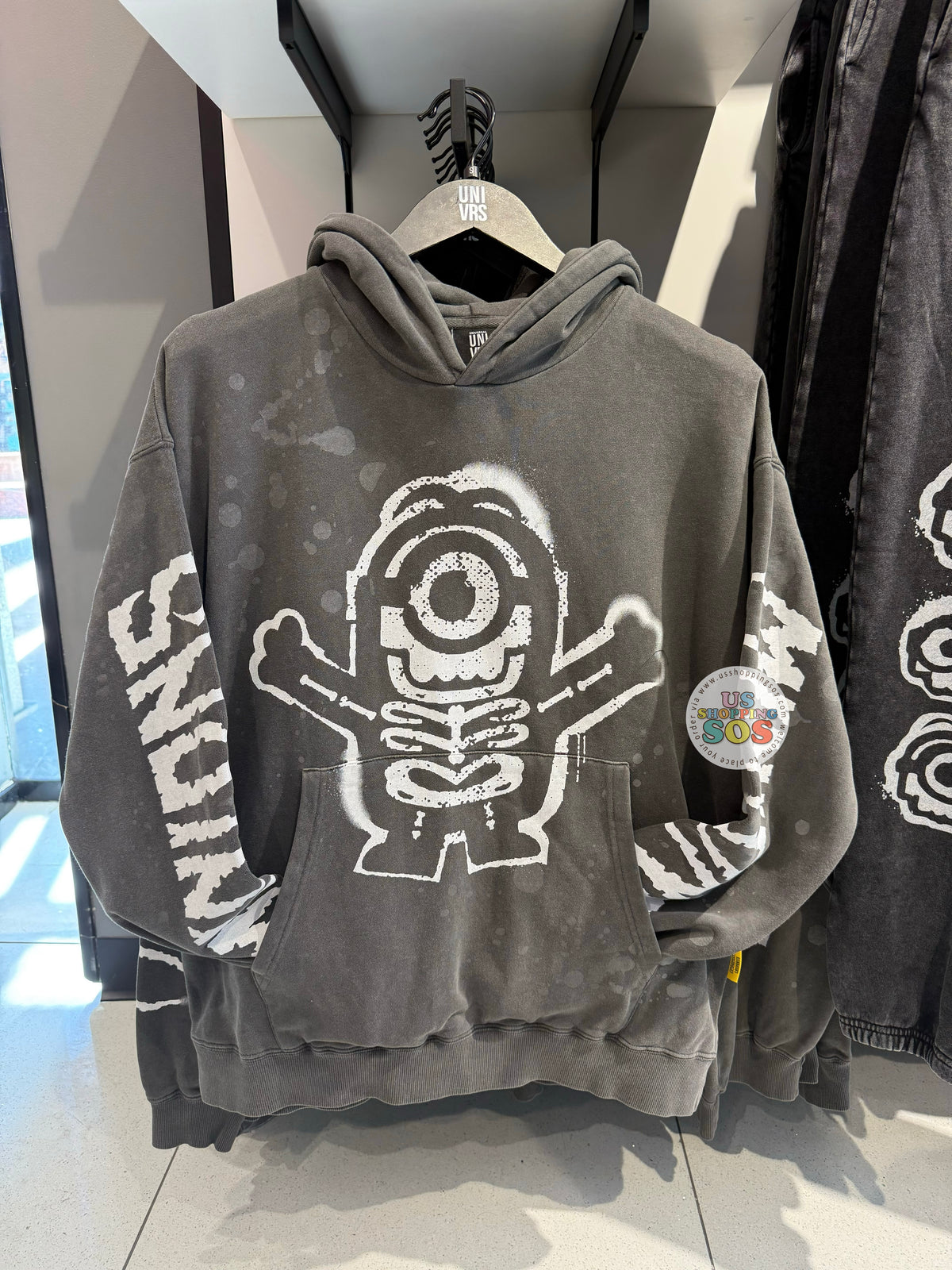 Universal Studios - UNIVRS Skeleton Minions Dark Grey Hoodie