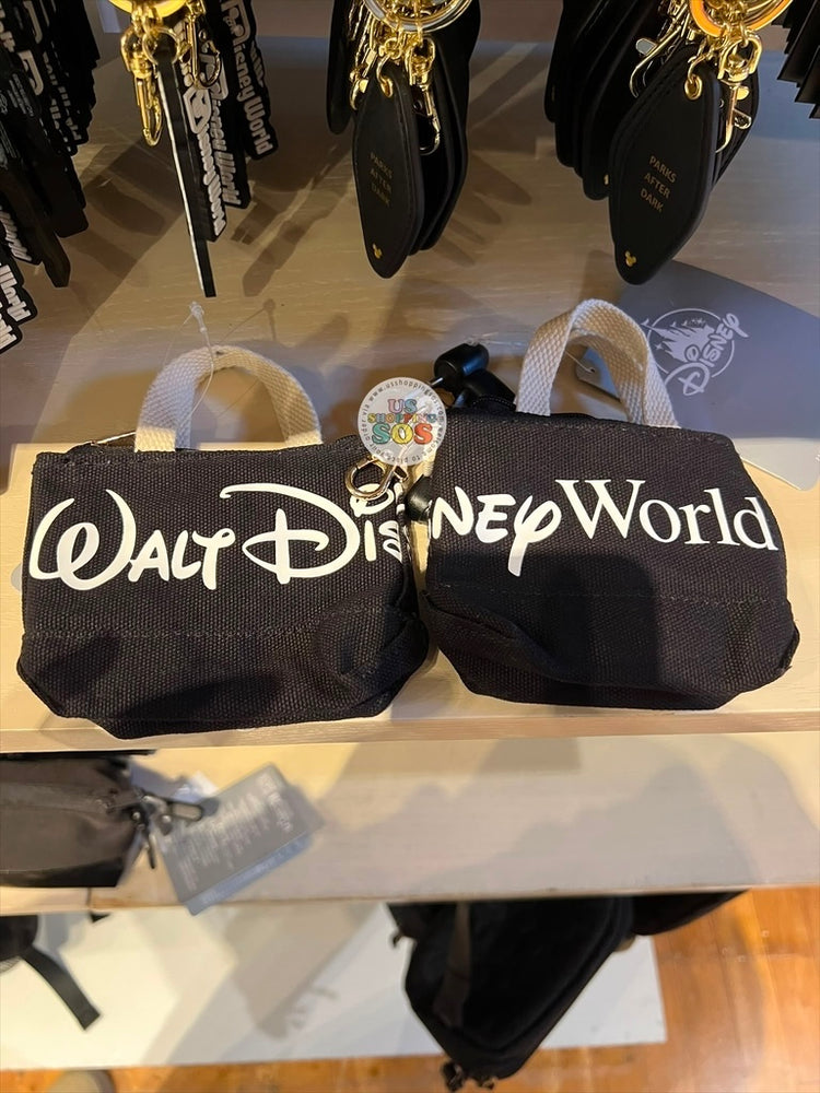 WDW Exclusive - Logo Mania Parks After Dark - Black Walt Disney World Coin Pouch Keychain