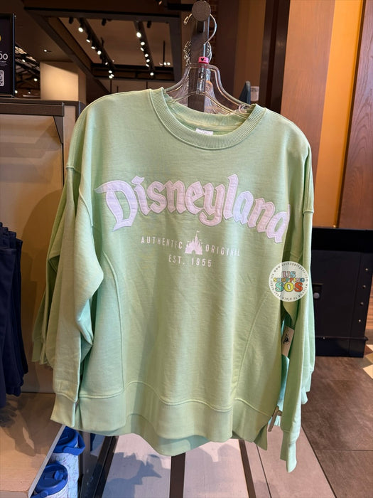 DLR/WDW - Park Logo Authentic Castle Original Apple Green Pullover (Adult)