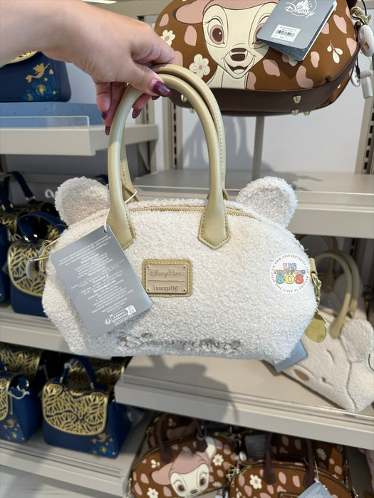 DLP - Loungefly x Disneyland Paris Exclusive Winnie the Pooh White Sherpa Barrel-Style Handbag