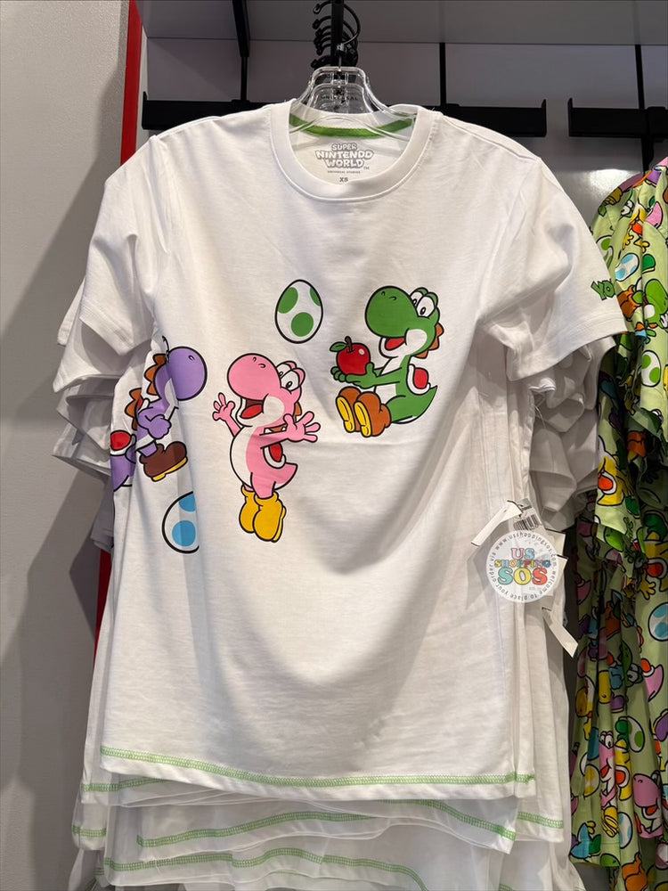 Universal Studios - Super Nintendo World - All Color Yoshi White Tee (Adult)