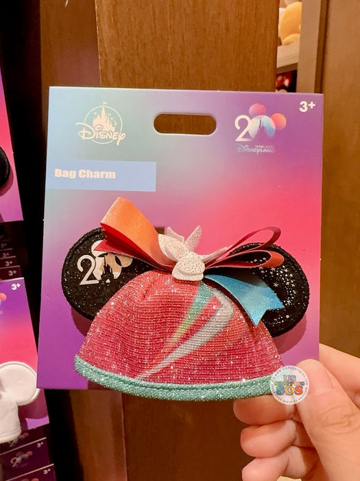 HKDL - 20th Anniversary Grand Celebration - Pink/Black SouvenEAR Mini Party Hat Keychain/Bag Charm