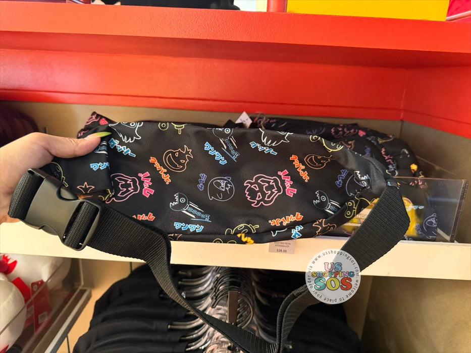 Universal Studios - Super Nintendo World - All-Over-Print Neon Katakana Fanny Pack