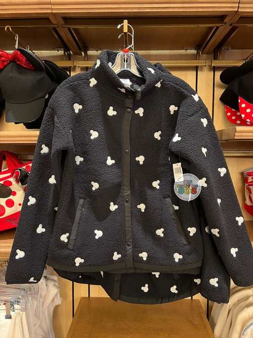DLR/WDW - Mickey Icon Black Sherpa Jacket (Adult)