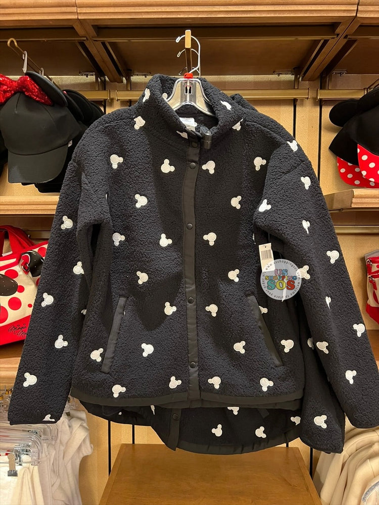 DLR/WDW - Mickey Icon Black Sherpa Jacket (Adult)