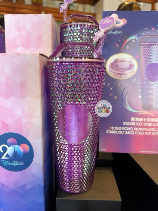 HKDL - 20th Anniversary Grand Celebration - Starbucks 24oz Cold Cup with Straw Accessories