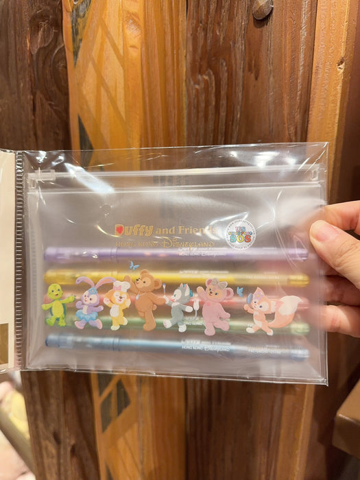 HKDL - Duffy & Friends Pen Set with Plastic Case