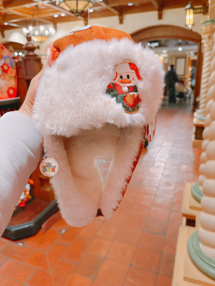 SHDL - 2026 Lunar New Year Mickey & Friends Collection x Donald Duck Fuzzy Winter Trapper Hat with Ear Flaps for Adults