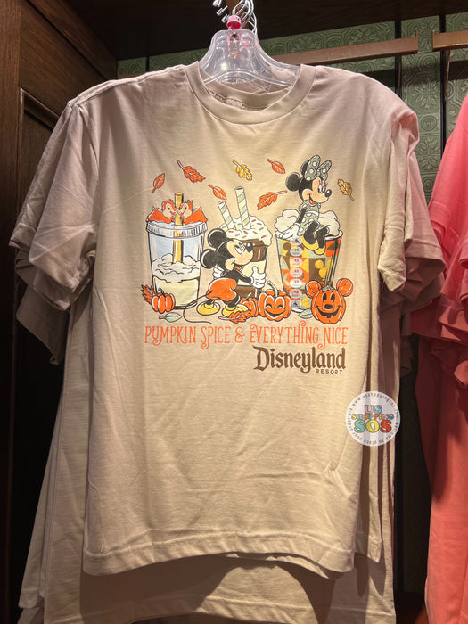 DLR - Disneyland Resort Halloween Mickey, Minnie, Chip & Dale Pumpkin Spice Graphic Tee