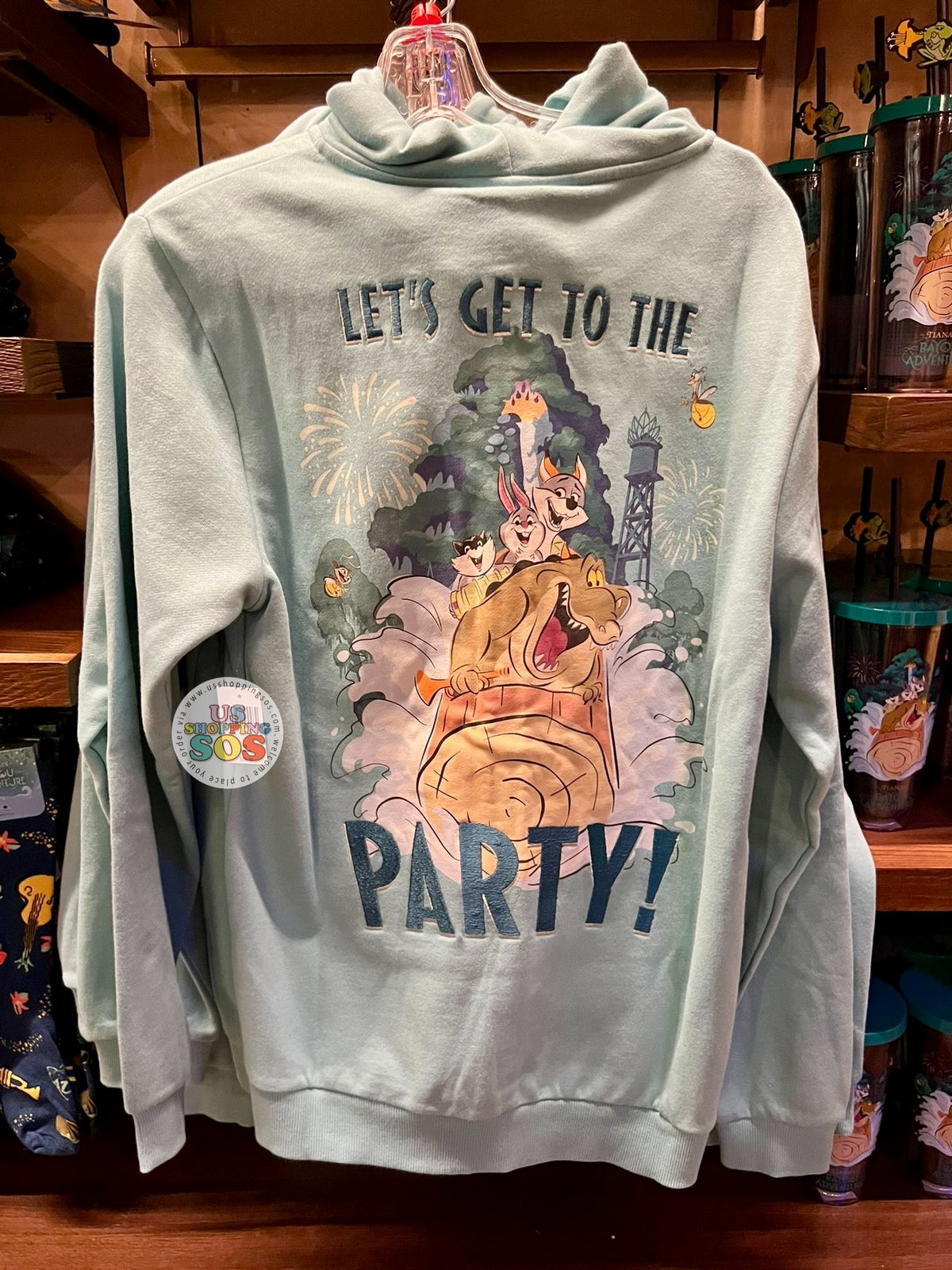 WDW - Tiana's Bayou Adventure - Mint Blue Zip Hoodie (Adult