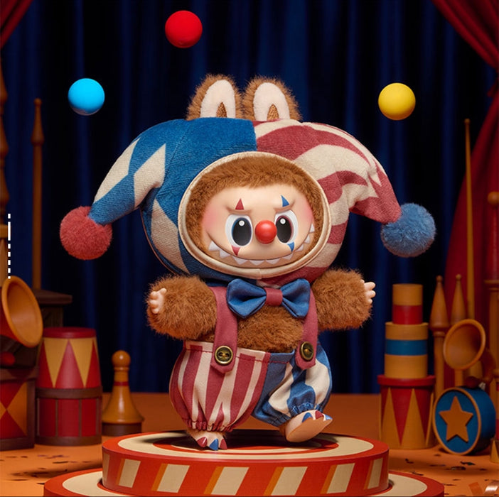 Popmart x WHY SO SERIOUS Series-Vinyl Plush Pendant Blind Box- Labubu Juggling Clown (Open Box, Open Bag)