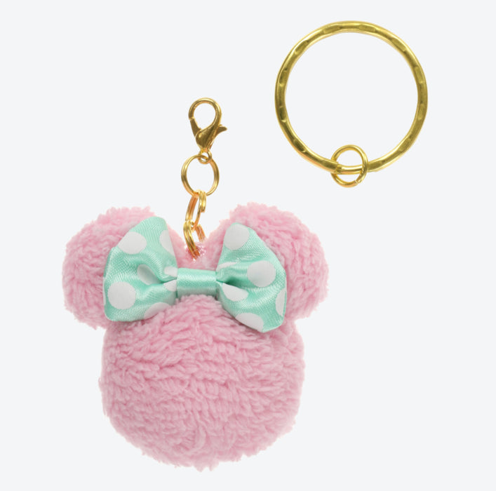TDR - Fluffy Minnie Mouse Head Keychain/Keycharm Set of 4