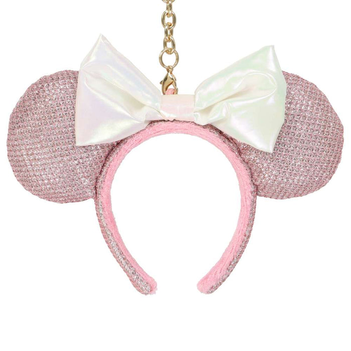 TDR - Minnie Mouse Glittering Metallic Headband Shaped Keychain Color: Pink (Release Date: May 8, 2025)