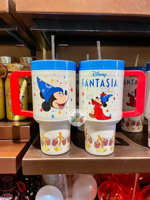 DLR/WDW - Fantasia Mickey The Sorcerer's Apprentice & Magic Broom Travel Mug (1.08 qt)