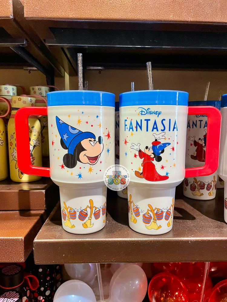 DLR/WDW - Fantasia Mickey The Sorcerer's Apprentice & Magic Broom Travel Mug (1.08 qt)