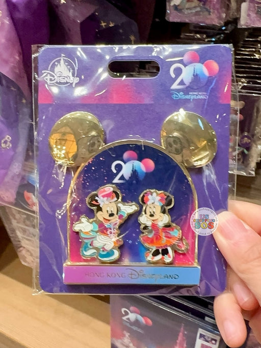 HKDL - 20th Anniversary Grand Celebration - Mickey & Minnie Mouse Pin