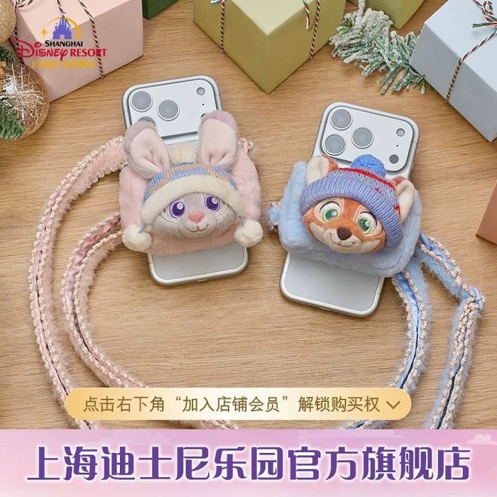 SHDL - 2025 Winter Zootopia Collection x Fluffy Nick Wilde Phone Clip Lanyard with Small Pouch