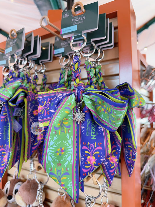 HKDL - World of Frozen x Ribbon/Bow Bag Charm Color: Blue and Green
