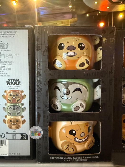DLR/WDW - Star Wars 2026 - Ewok Espresso Mug Set of 3