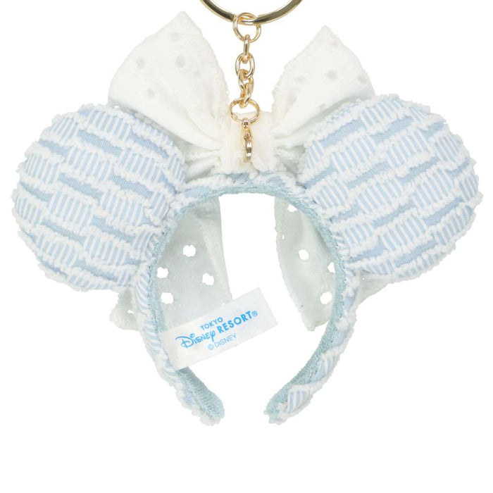 TDR - Minnie Mouse Lace Bow & Soft Color Headband Shaped Keychain Color: Baby Blue (Release Date: July 17, 2025)
