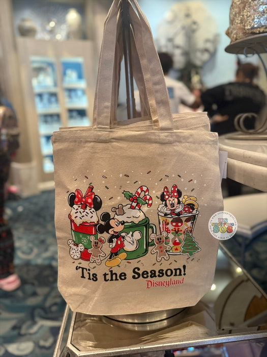DLR/WDW - Christmas 2025 - Mickey & Minnie ‘Tis the Season! Park Logo Canvas Tote Bag
