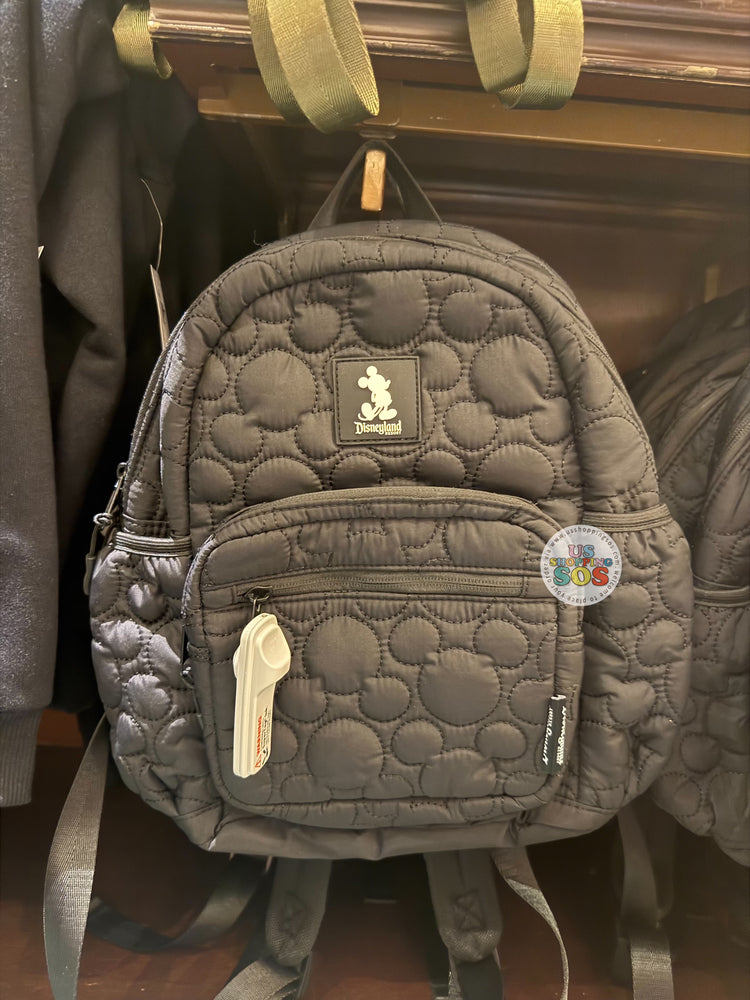 DLR/WDW - Mickey Mouse Quilted Icon Headband Friendly Black Mini Backpack