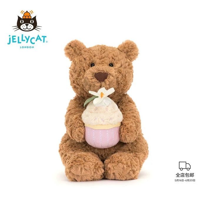 Jellycat Shanghai Exclusive x Bartholomew Bear Cupcake Plush Toy