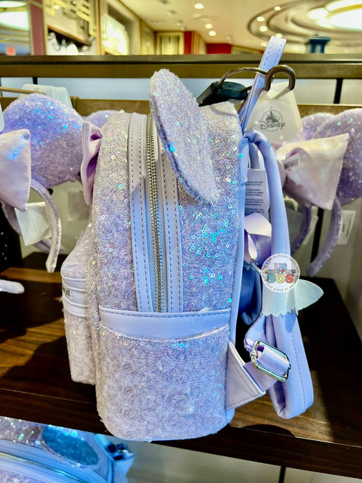 DLR/WDW - Loungefky Minnie Mouse Opalescent Sequin Ear Backpack