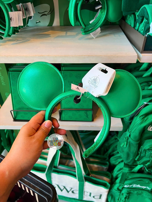 DLR/WDW - Logo Mania 2026 The Tiki Tiki Tiki Room - Emerald Green Mickey Imitation Leather Headband