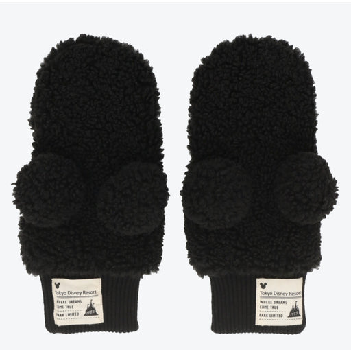 TDR - Fluffy Fluffy Cute Gentle Colors x Mickey Mouse Gloves for Adults (Color: Black)