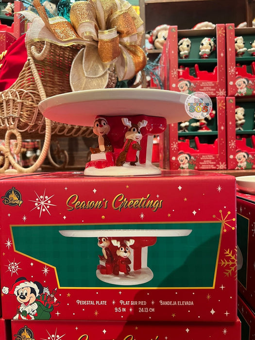 DLR/WDW - Christmas 2025 - Chip & Dale Pedestal Plate