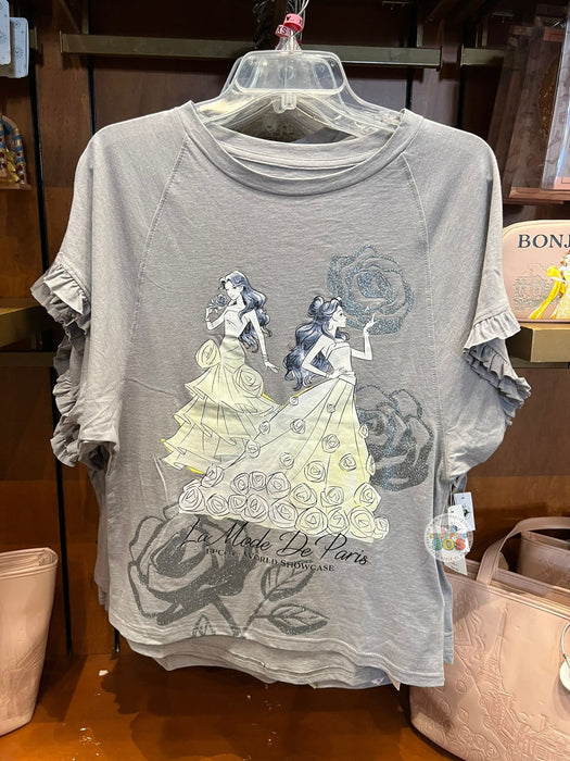 WDW - Epcot World Showcase France 🇫🇷 - Belle La Mode de Paris - Grey Color T Shirt (Adults)