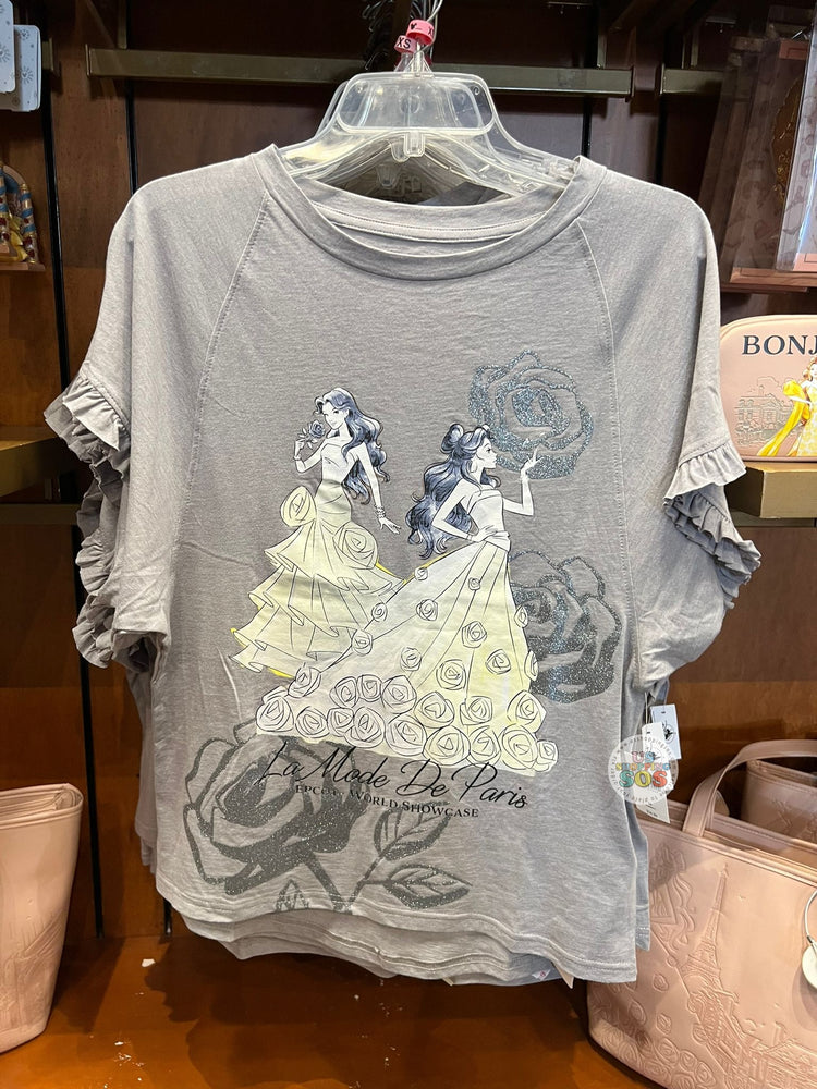 WDW - Epcot World Showcase France 🇫🇷 - Belle La Mode de Paris - Grey Color T Shirt (Adults)