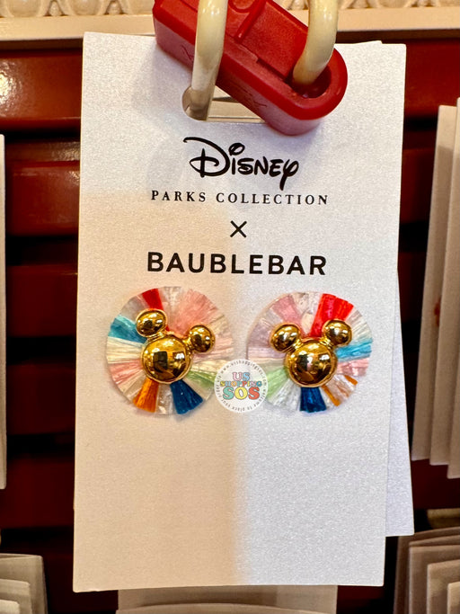 DLR/WDW - BaubleBar Mickey Icon Raffia Earrings