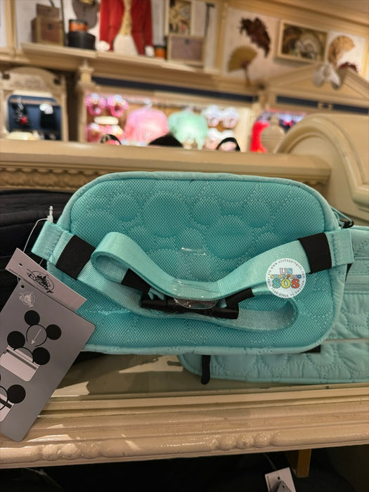 DLR/WDW - Mickey Mouse Park Logo Quilted Headband Friendly Mint Green Fanny Pack