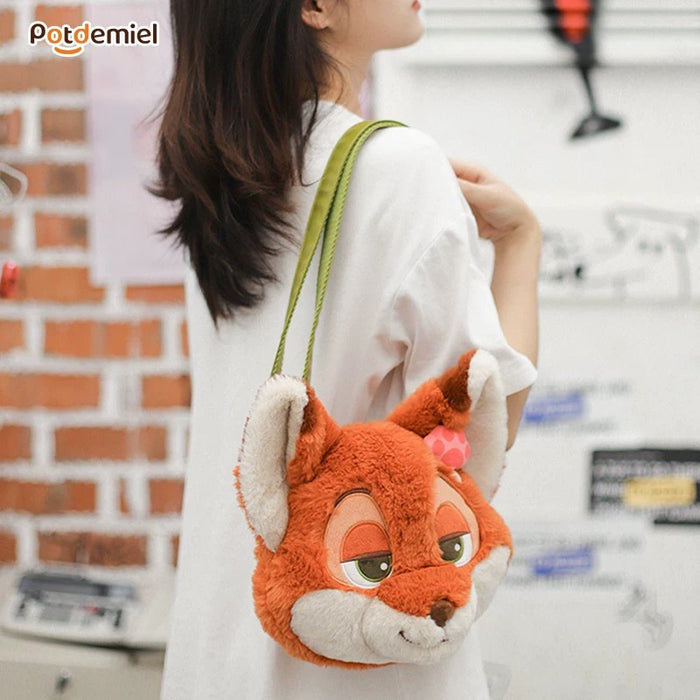 China Exclusive- Zootopia Nick Wilde Pawpsicles Big Face Plushy Shoulder Bag