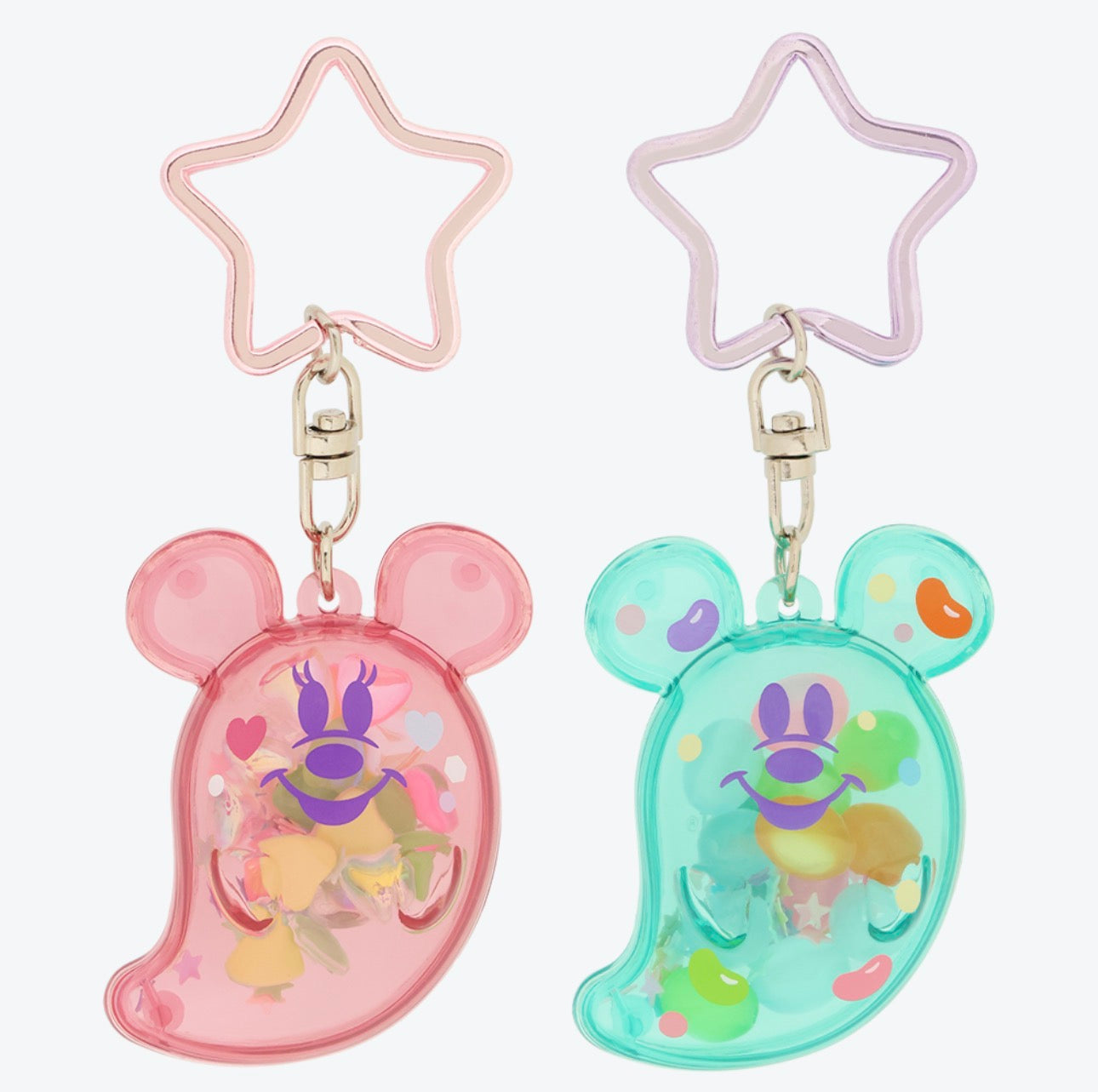 TDR - 2026 Disney Halloween x Mickey & Minnie Mouse 'Scared Ghost & Pumpkin Lantern Collection x Keychains Set of 2 (Release Date: Sept 15, 2026)