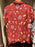HKDL - Disney Park Snacks All-Over-Print Button-Up Red Shirt for Adults