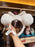 HKDL - Minnie Mouse Sparking Sequin Ribbon & Beads Ear Headband Color White