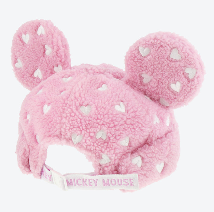 TDR - Mickey & Minnie Mouse "Nakayoshi Club" Collection x Mickey Mouse "Heart" Fluffy Hat with Ears (Release Date: Feb 1)