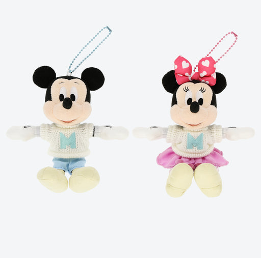 TDR- Mickey & Minnie Mouse "Nakayoshi Club" Collection x Plush Keychains Set (Release Date: Feb 1)