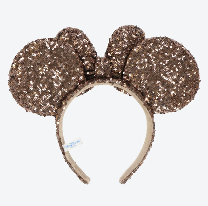 TDR - Minnie Mouse "Sparkling Brown" Sequin Bow Ear Headband (Release Date: Oct 26)