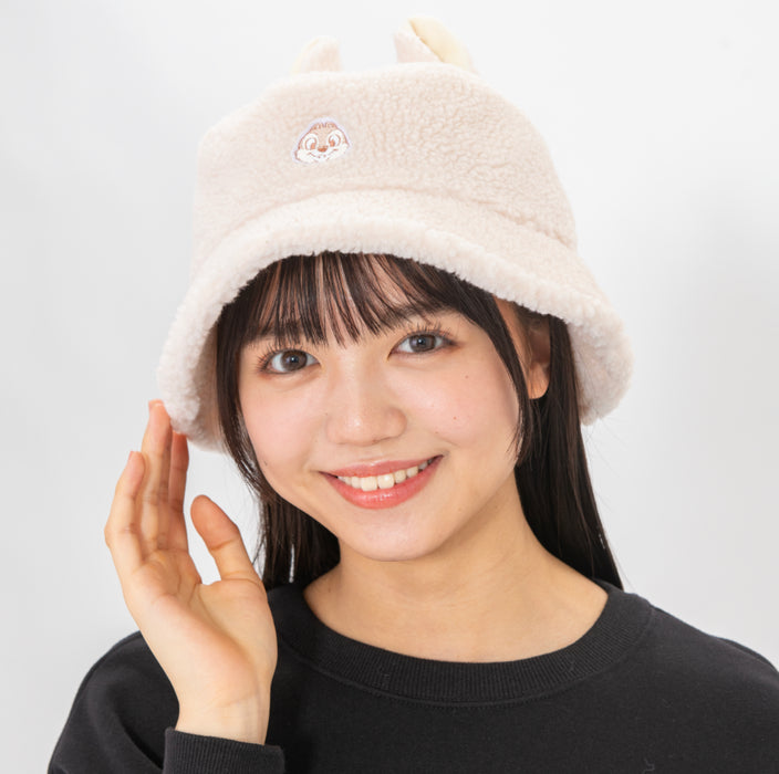 TDR - Fluffy Fluffy Warm Goods x Faux Sherpa Chip Bucket Hat with Ears for Adults